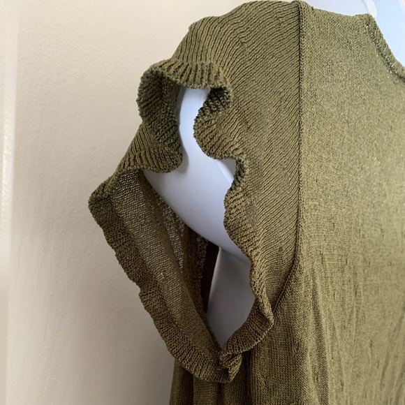 bebe Olive Green Short Sleeve Cardigan - Picture 5 of 10